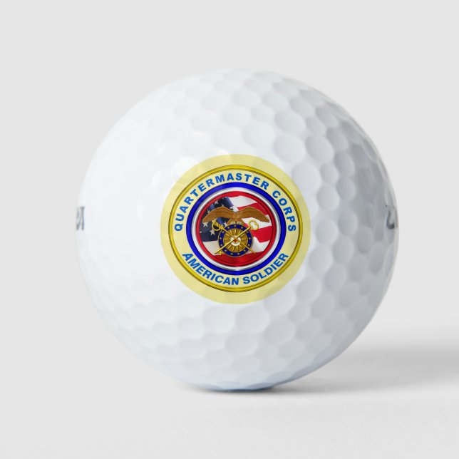 Proud Army Quartermaster Corps Veteran Golf Balls (Front)
