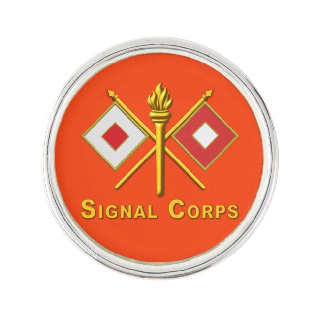 Proud Army Signal Corps Soldier Lapel Pin (Front)