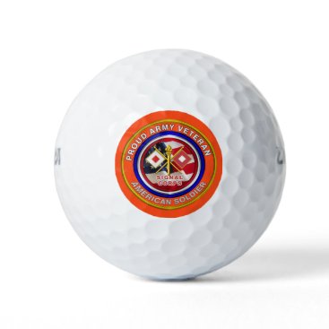 Proud Army Signal Corps Veteran Golf Balls Proud Army Signal Corps Veteran Golf Balls