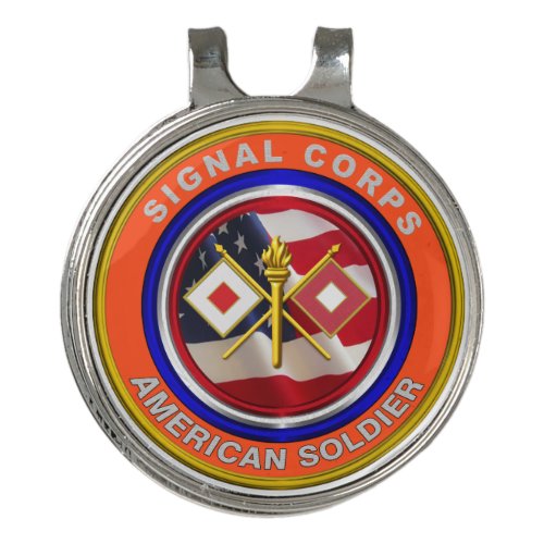Proud Army Signal Corps Veteran Golf Hat Clip