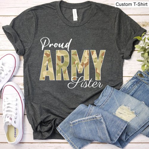 Proud Army Sister Black Veterans lovers T_Shirt