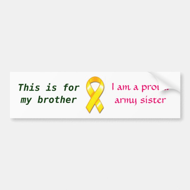 Proud Army Sister Bumper Sticker (Front)
