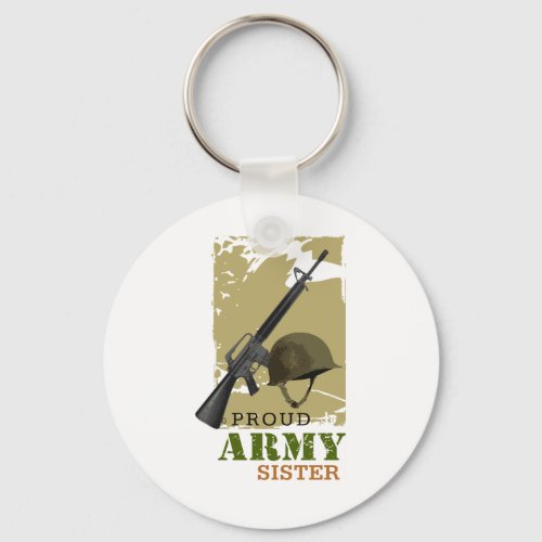 Proud Army Sister Keychain