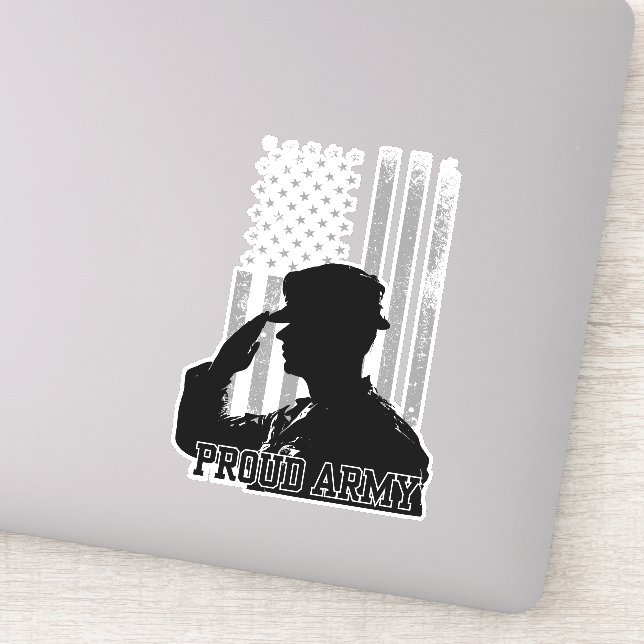 Proud Army Sticker (Detail)