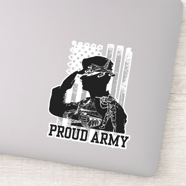 Proud Army Sticker (Detail)