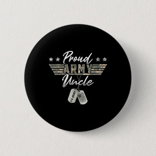 Proud Army Uncle American Veteran Military  Button