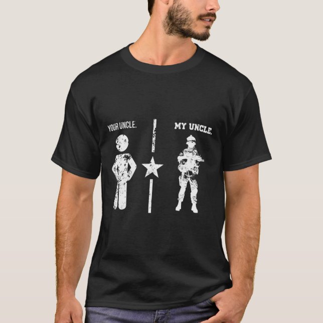 Proud Army Uncle T Shirt My Uncle Military Family (Front)