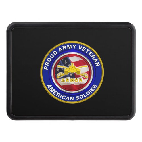 Proud Army Veteran Armor Soldier  Hitch Cover