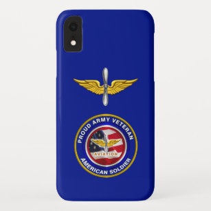 Proud Army Veteran Aviation Colors iPhone XR Case