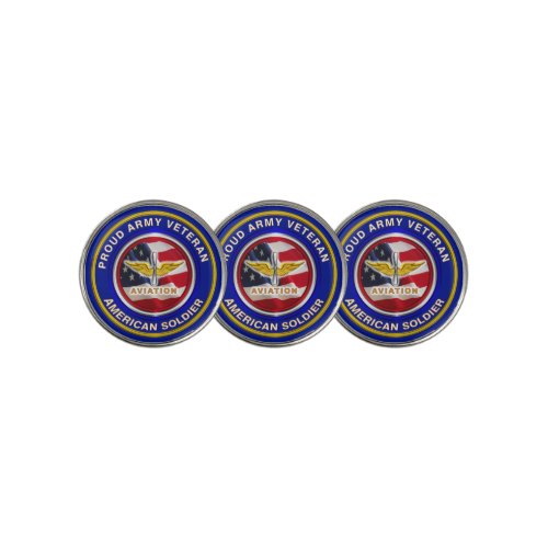 Proud Army Veteran Aviation Golf Ball Marker