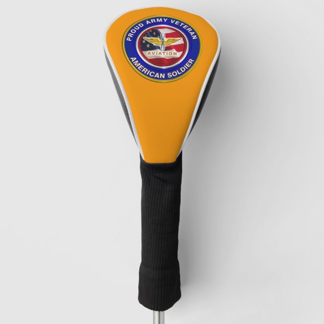 Proud Army Veteran Aviation Golf Head Cover (Front)