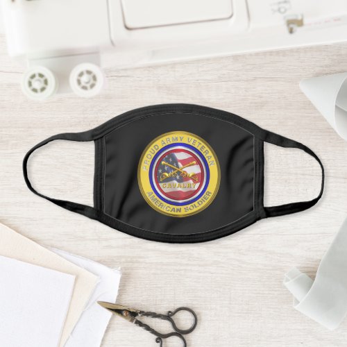 Proud Army Veteran Cavalry Soldier Face Mask