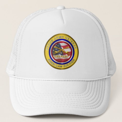 Proud Army Veteran Cavalry Soldier Trucker Hat