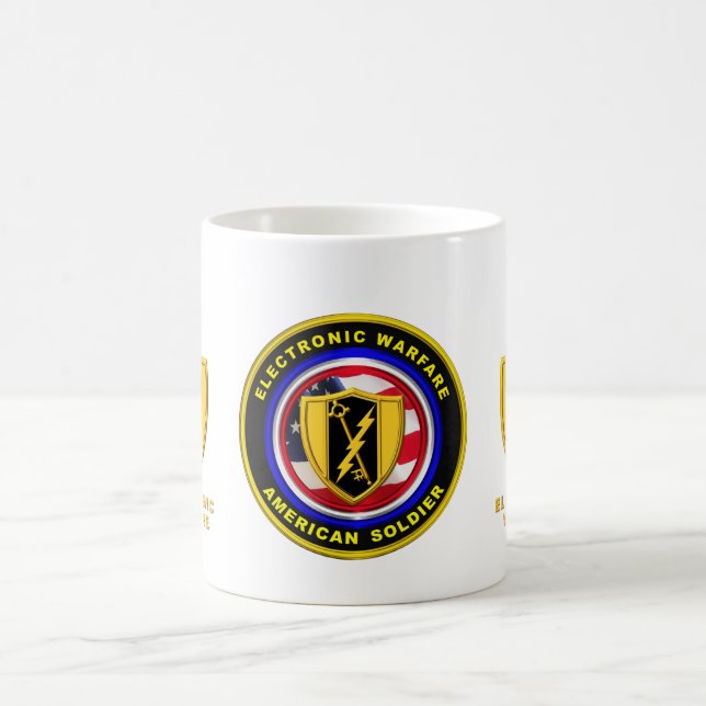 Proud Army Veteran Electronic Warfare Coffee Mug (Center)