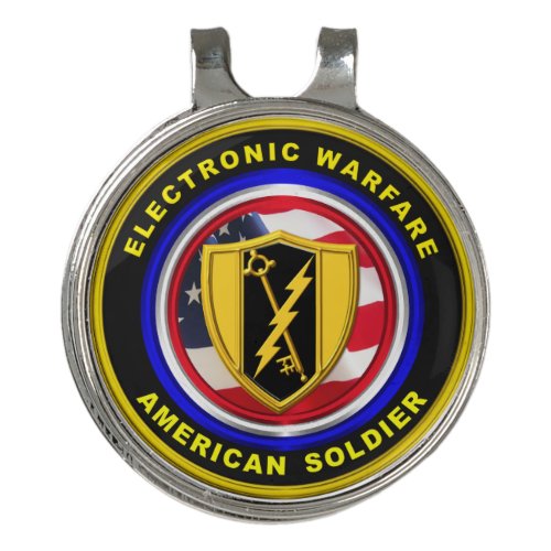 Proud Army Veteran Electronic Warfare Golf Hat Clip