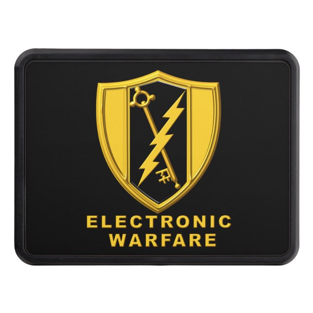 Proud Army Veteran Electronic Warfare Hitch Cover (Front)