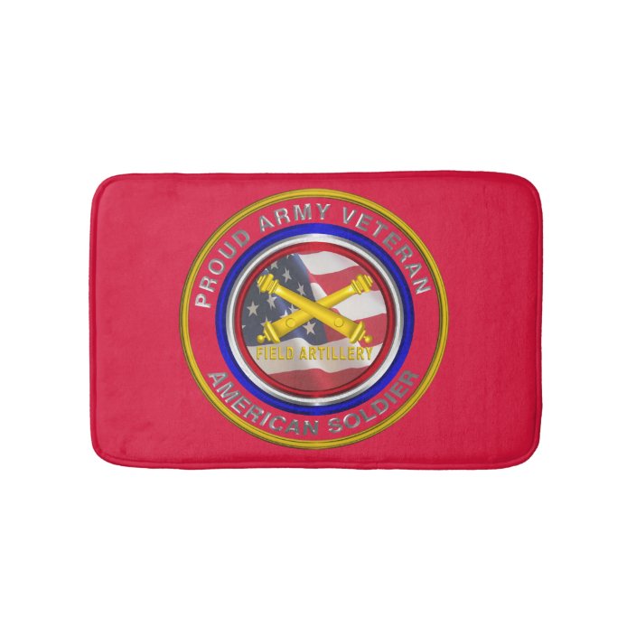 Proud Army Veteran Field Artillery Soldier Bath Mat | Zazzle.com