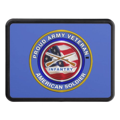 Proud Army Veteran Infantry Soldier Hitch Cover