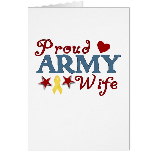 Proud Army Wife Collage Cards (Front)