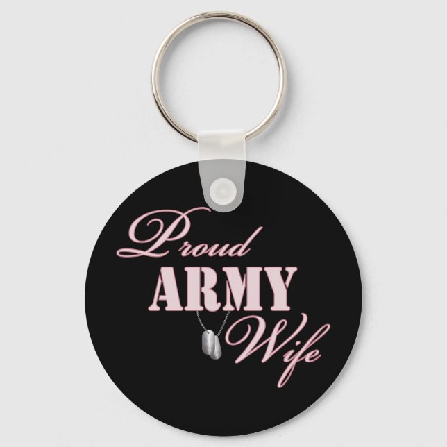 Proud Army Wife Keychain (Front)
