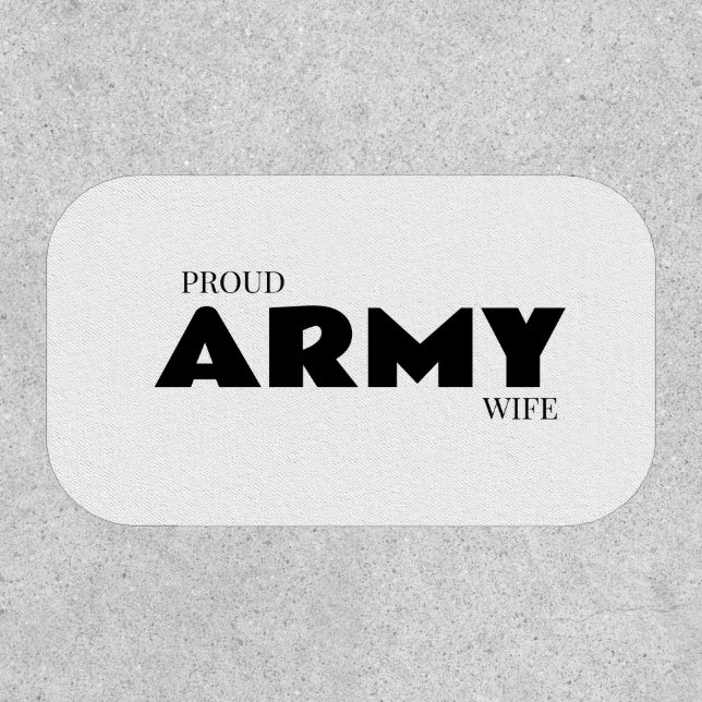 Proud army wife patch (Front)