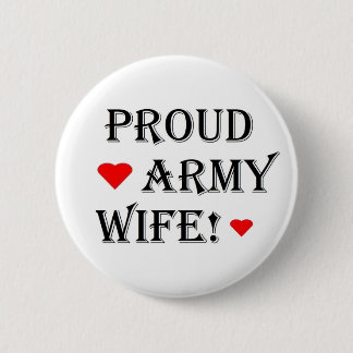 Proud Army Wife Pinback Button