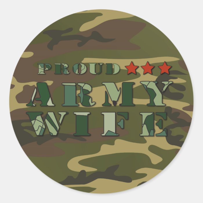Proud Army Wife Sticker