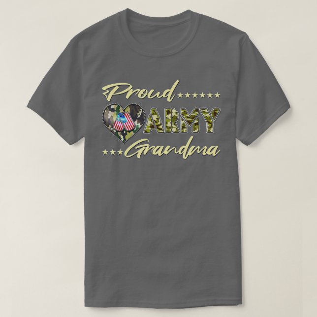 Proud Armys Grandma  Military Pride (45)  T-Shirt (Design Front)