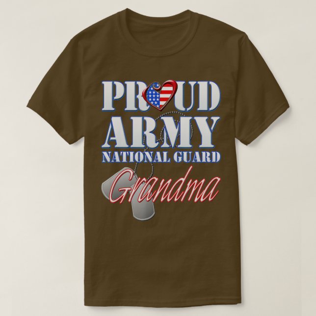 Proud Armys Grandma  Military Pride (64)  T-Shirt (Design Front)