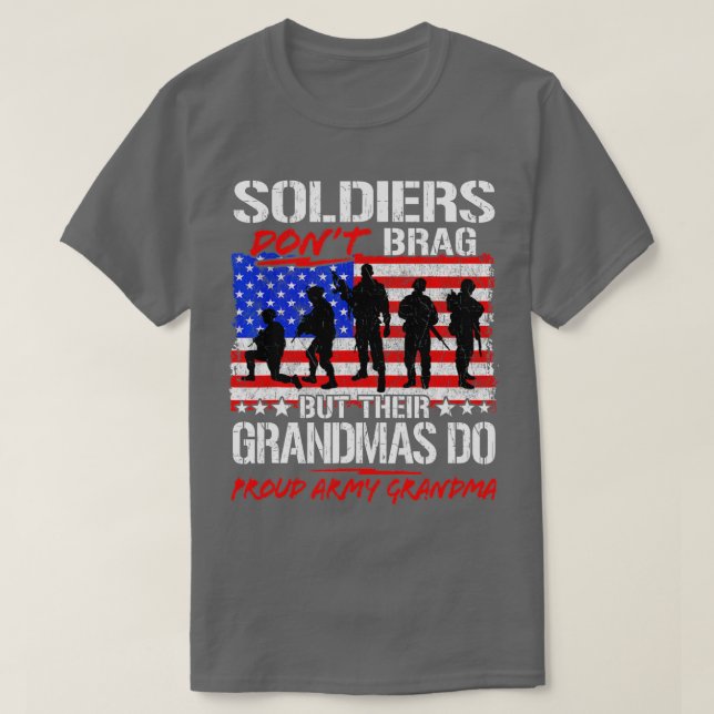 Proud Armys Grandma  Military Pride (82)  T-Shirt (Design Front)