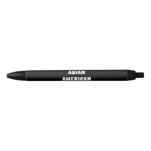 Proud Asian American Girl, black white Black Ink P Pen