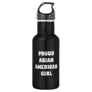 Proud Asian American Girl, Stainless Steel Water B Bottle