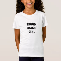 Proud Asian Girl black cute modern typography