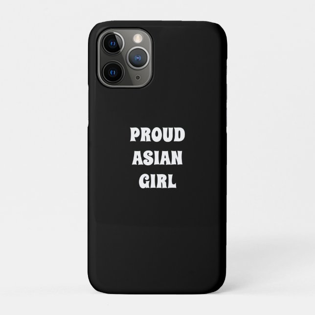 Proud Asian Girl, black white Case-Mate iPhone Case (Back)