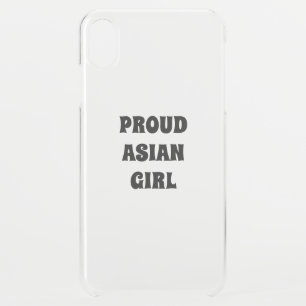Proud Asian Girl, clear Uncommon iPhone Case