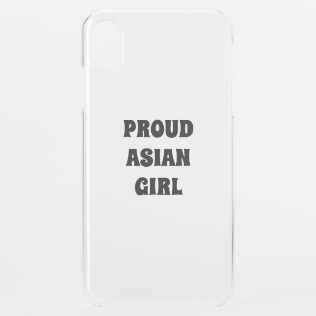 Proud Asian Girl, clear Uncommon iPhone Case (Back)