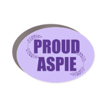 Proud Aspie Pretty Purple Asperger Syndrome Car Magnet