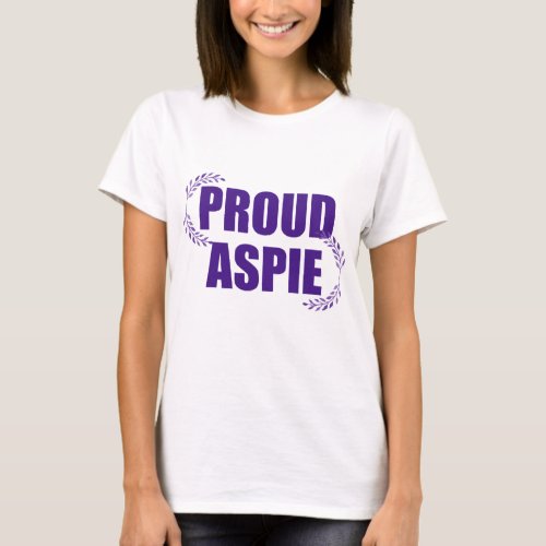 Proud Aspie Pretty Purple Asperger Syndrome T_Shirt