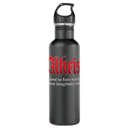 Proud Atheist Atheism Religion Science Agnostic Fr Stainless Steel Water Bottle
