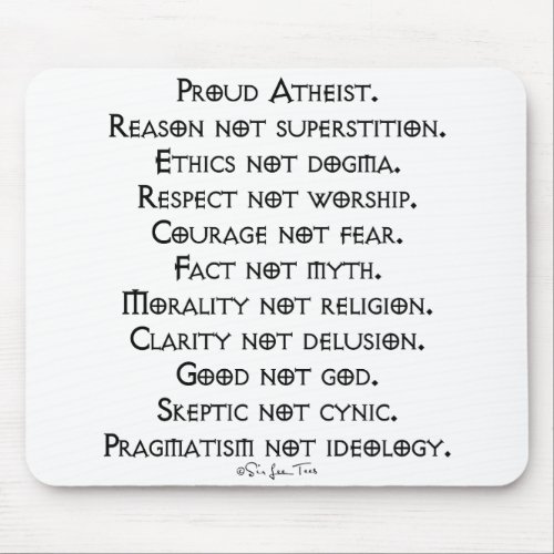 Proud Atheist Mouse Pad