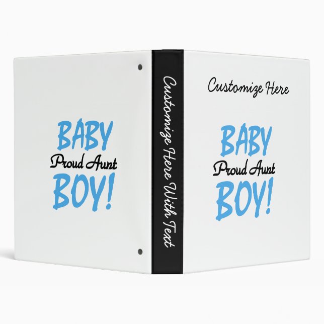 Proud Aunt Baby Boy T-shirts and Gifts Binder (Background)