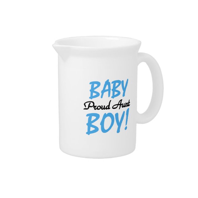 Proud Aunt Baby Boy T-shirts and Gifts Drink Pitcher (Right)