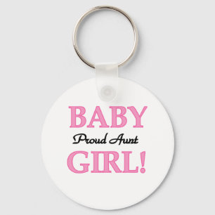 Proud Aunt Baby Girl Tshirts and Gifts Keychain