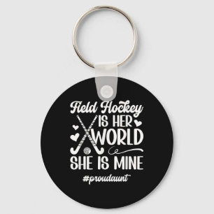 Proud Aunt Field Hockey Aunt Of A Field Hockey Pla Keychain