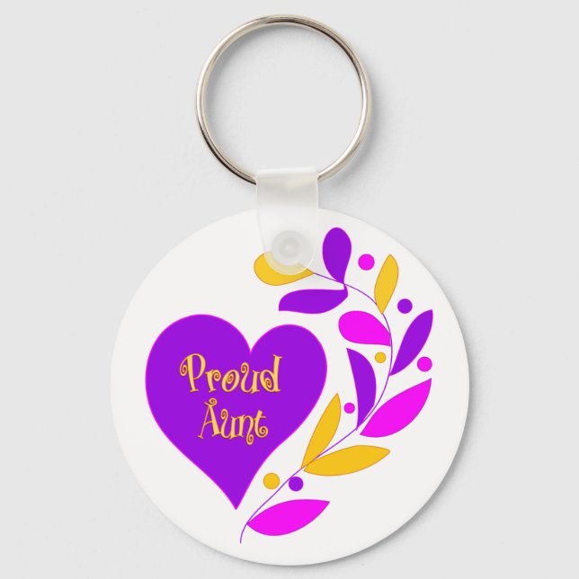 Proud Aunt Keychain (Front)