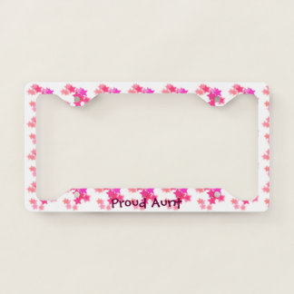 Proud Aunt License Plate Frame