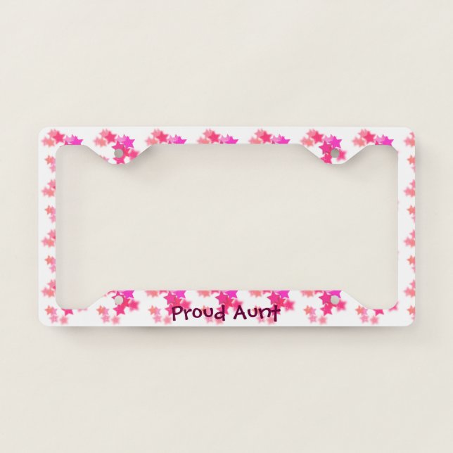 Proud Aunt License Plate Frame (Front)