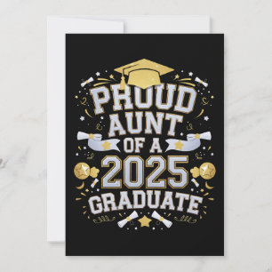 Proud Aunt Of A 2025 Graduate Graduation Family Invitation