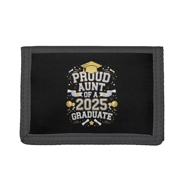 Proud Aunt Of A 2025 Graduate Graduation Family Trifold Wallet (Front)