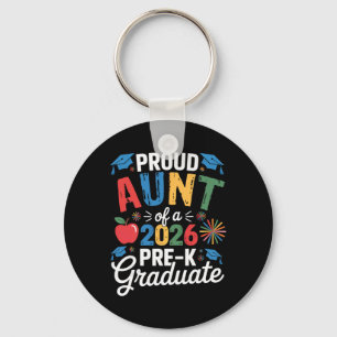 Proud Aunt Of A Cl 2026 Pre-k Graduate Graduation Keychain